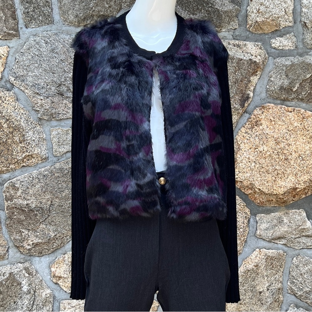 Jocelyn fur & knit wool sweater